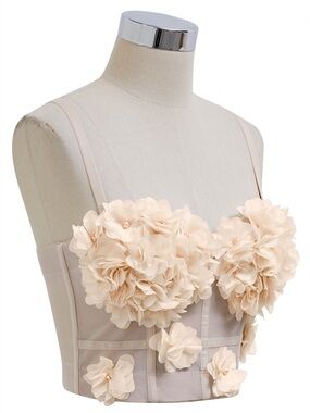 Chicwish Floral Appliqué
Bustier Crop Top